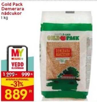 Gold Pack Demerara nádcukor 1 kg
