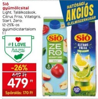 Spar Sió gyümölcsital 1 l ajánlat
