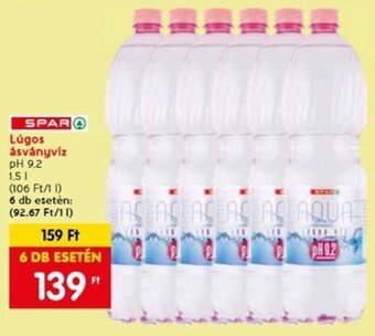 Spar SPAR Lúgos ásványvíz 1,5 l ajánlat
