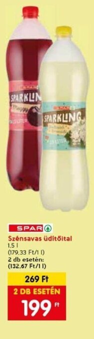 Spar SPAR Szénsavas üdítőital 1,5 l ajánlat
