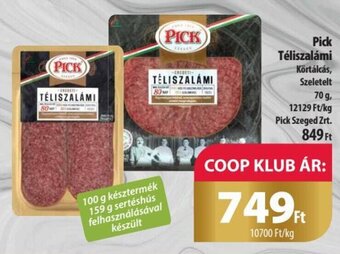 Coop Pick Téliszalámi 70 g ajánlat