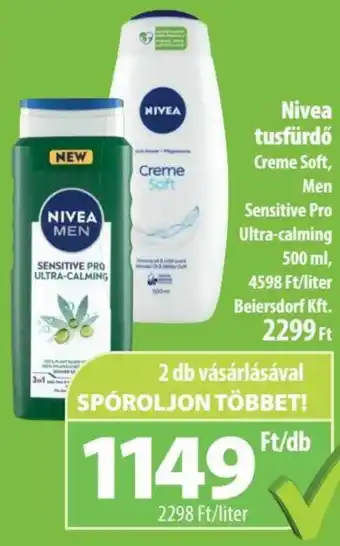 Coop Nivea tusfürdő 500 ml ajánlat