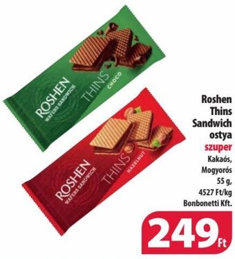Coop Roshen Thins Sandwich ostya 55 g ajánlat