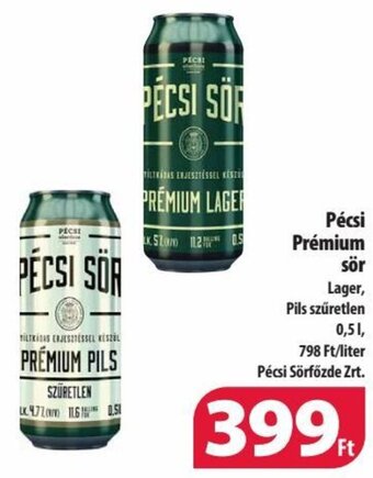 Coop Pécsi Prémium sör 0,5 l ajánlat