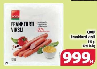 Coop СООР Frankfurti virsli 500 g ajánlat