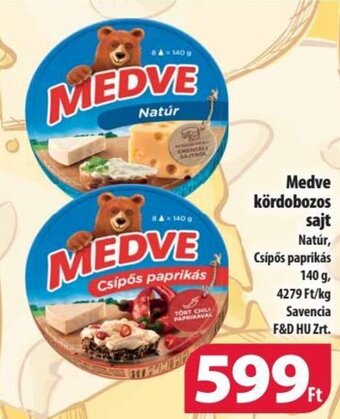 Coop Medve kördobozos sajt 140 g ajánlat