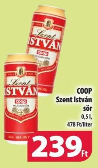 Coop COOP Szent István sör 0,5 l ajánlat