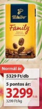 Coop Tchibo Family őrölt kávé 1 kg ajánlat