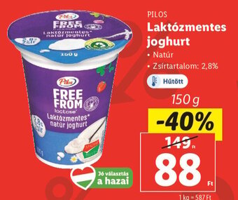 Lidl PILOS Laktózmentes joghurt 150 g ajánlat