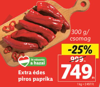Lidl Extra édes piros paprika 300 g ajánlat