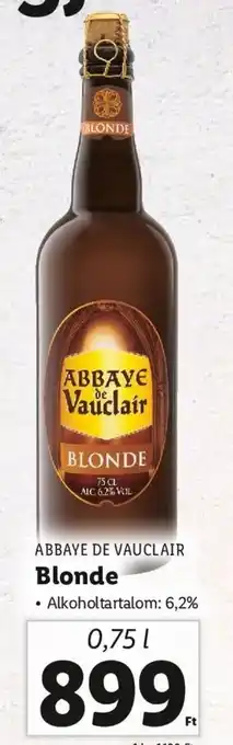 ABBAYE DE VAUCLAIR Blonde 0,75 l
