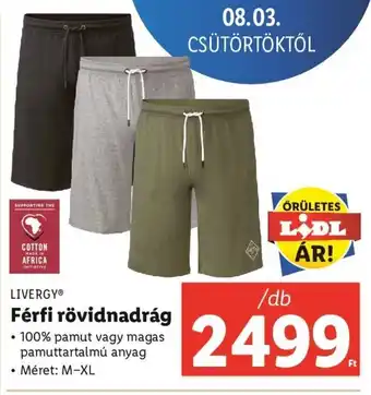 LIVERGY Férfi rövidnadrág 1 db