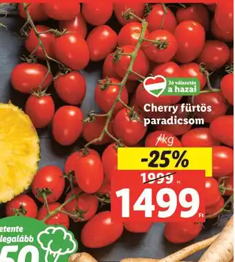 Lidl Cherry fürtös paradicsom 1 kg ajánlat