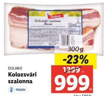 Lidl DULANO Kolozsvári szalonna 300 g ajánlat