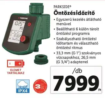 Lidl PARKSIDE Öntözésidőzítő 1 db ajánlat