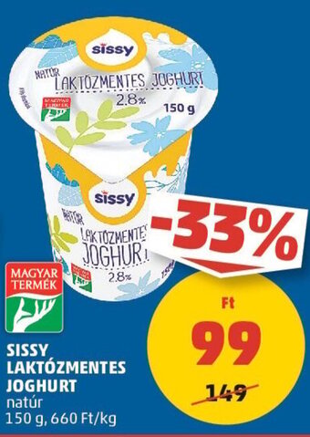 PENNY SISSY LAKTOZMENTE JOGHUR 150 g ajánlat