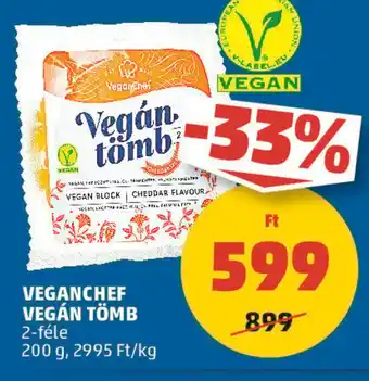 PENNY VEGANCHEF VEGÁN TÖMB 200 g ajánlat