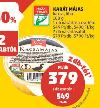 PENNY KARÁT MÁJAS 100 g ajánlat