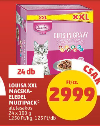 LOUISA XXL MACSKA- ELEDEL MULTIPACK 24 x 100 g