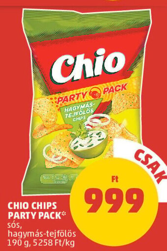 PENNY CHIO CHIPS PARTY PACK 190 g ajánlat