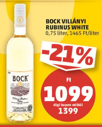 PENNY BOCK VILLÁNYI RUBINUS WHITE 0,75 l ajánlat