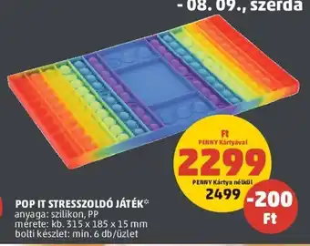 PENNY POP IT STRESSZOLDÓ JÁTÉK 1 db ajánlat