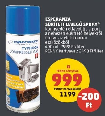 ESPERANZA SŰRÍTETT LEVEGŐ SPRAY 400 ml