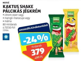 ALDI NESTLÉ KAKTUS SHAKE PÁLCIKÁS JÉGKRÉM 80 ml ajánlat