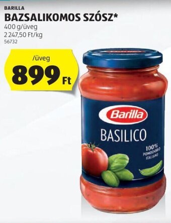 ALDI BARILLA BAZSALIKOMOS SZÓSZ 400 g ajánlat