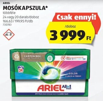 ALDI ARIEL MOSÓKAPSZULA 24 / 20 db ajánlat