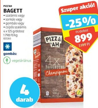 ALDI PIZZ'AH BAGETT 4 x 125 g ajánlat
