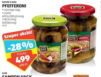 ALDI NATURE'S GOLD PFEFFERONI 600 g ajánlat