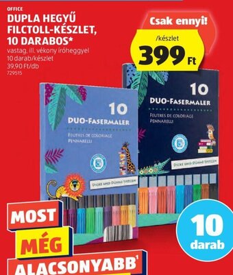 OFFICE DUPLA HEGYŰ FILCTOLL-KÉSZLET 10 db