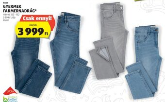 ALDI ALIVE GYERMEK FARMERNADRÁG 1 db ajánlat