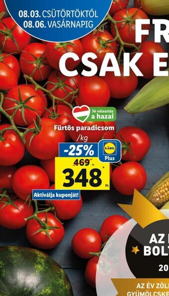 Lidl Fürtös paradicsom 1 kg ajánlat