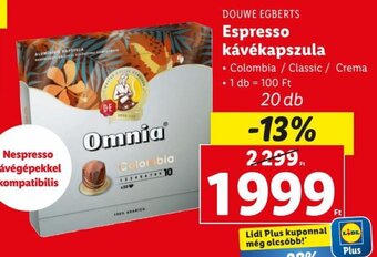 DOUWE EGBERTS Espresso kávékapszula 20 db