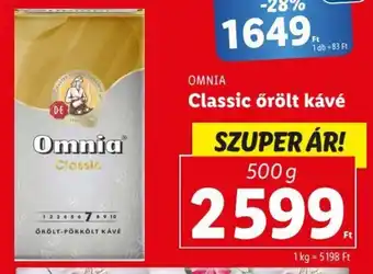 Lidl OMNIA Classic őrölt kávé 500 g ajánlat