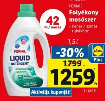 Lidl FORMIL Folyékony mosószer 1,5 l ajánlat