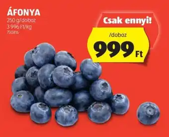 ALDI ÁFONYA 250 g ajánlat