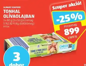 ALMARE SEAFOOD TONHAL OLÍVAOLAJBAN 3 x 80 g