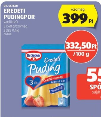 ALDI DR. OETKER EREDETI PUDINGPOR 3 x 40 g ajánlat