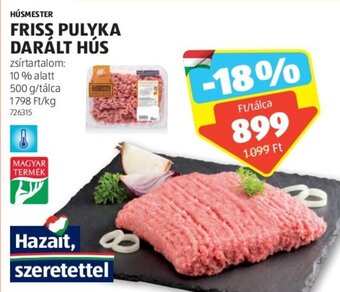 ALDI HÚSMESTER FRISS PULYKA DARÁLT HÚS 500 g ajánlat