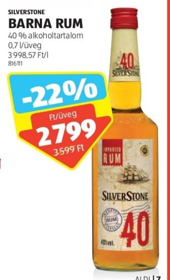 ALDI SILVERSTONE BARNA RUM 0,7 l ajánlat