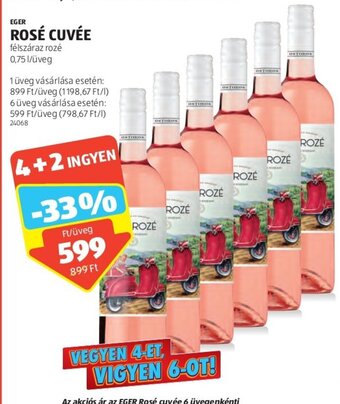 ALDI EGER ROSÉ CUVÉE 0,75 l ajánlat