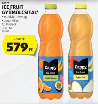 ALDI CAPPY ICE FRUIT GYÜMÖLCSITAL 1,5 l ajánlat