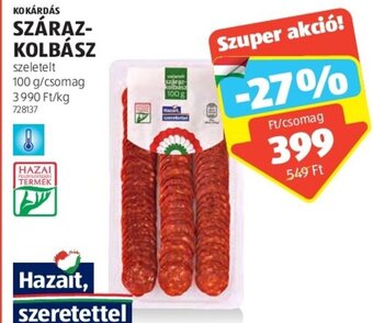 ALDI KOKÁRDÁS SZÁRAZ-KOLBÁSZ 100 g ajánlat