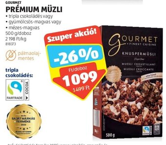 ALDI GOURMET PRÉMIUM MÜZLI 500 g ajánlat