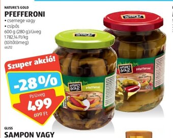 ALDI NATURE'S GOLD PFEFFERONI 600 g ajánlat