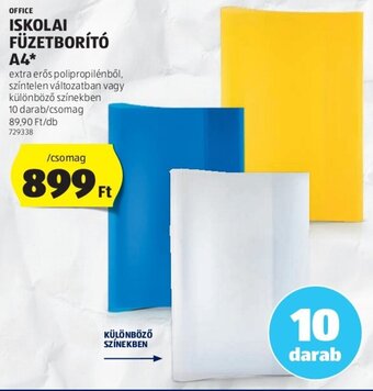 ALDI OFFICE ISKOLAI FÜZETBORÍTÓ 10 db ajánlat