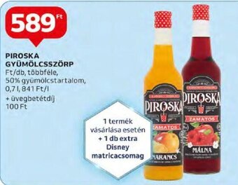 Auchan PIROSKA GYÜMÖLCSSZÖRP 0,7 l ajánlat